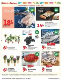 Catalogue Auchan page 34: RAISIN MUSCAT €3,99, QUEUE DE LOTTE €18,99