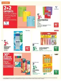 Catalogue Auchan page 42: STABILO Surligneurs €5,31, Paper Mate effaceurs réécriveurs €2,94