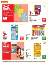 Catalogue Auchan page 42: STABILO Surligneurs €5,31, Paper Mate effaceurs réécriveurs €2,94