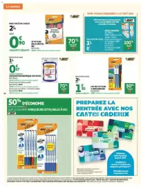 Catalogue Auchan page 44: BIC Stylos €1,30, Bic ardoise ergonomique 20x30 €0,57
