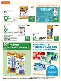 Catalogue Auchan page 44: BIC Stylos €1,30, Bic ardoise ergonomique 20x30 €0,57