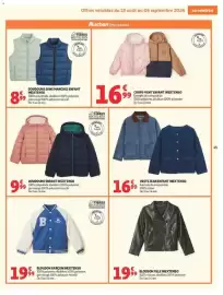 Catalogue Auchan page 45: INEXTENSO Doudoune enfant €9,99, INEXTENSO VESTE JEAN ENFANT €16,99