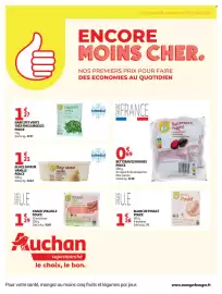 Catalogue Auchan page 1: POUCE Glace saveur vanille €2,10, Betteraves rouges €0,69