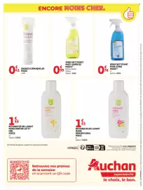Catalogue Auchan page 4: Disques à démaquiller €0,41, Nettoyant multi-surfaces €0,99