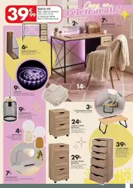 Catalogue La Foir'Fouille page 5: LAMPE BESSIE €4,99, CAISSON 3 TIROIRS ROULETTES €29,99