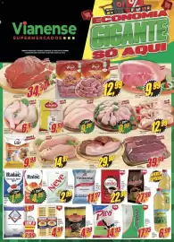 Encarte Vianense Supermercados semana 33 Página 1: Feijão preto nutricaldo €4,99, Massa sênior a al dente espaguete €4,99