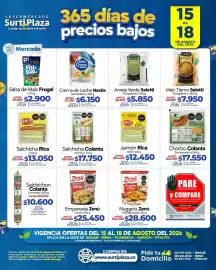 Catálogo Supermercados Surtiplaza Página 10: Arveja Verde Seletti €5.850,00, Jamón Rica Ideal €12.450,00