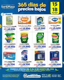 Catálogo Supermercados Surtiplaza Página 15: Servilletas Familia AcolchaMax Medianas €3.300,00