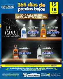 Catálogo Supermercados Surtiplaza Página 23: Tequila Reserva 1800 €224.800,00, Tequila Reserva 1800 Silver €191.200,00