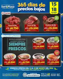Catálogo Supermercados Surtiplaza Página 3: Bocachico Yamu €5.950,00, Corte Premium Chuleton de Res €15.900,00