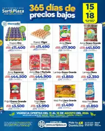 Catálogo Supermercados Surtiplaza Página 5: Arroz Diana €17.900,00, El Llano Grande Maiz Pira €1.490,00