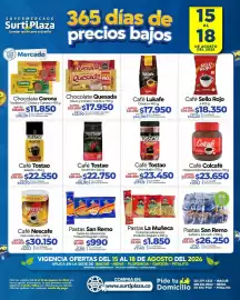 Catálogo Supermercados Surtiplaza Página 7: Café Lukafe Clásico €17.950,00, Pastas San Remo €990,00