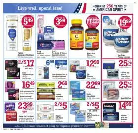 Price Chopper weekly ad week 34 Page 11: Kotex Tampons or Pads €17,00, Pantene Shampoo or Conditioner €5,49