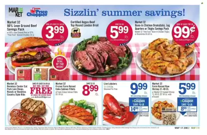 Price Chopper weekly ad week 34 Page 13: Live Lobsters €9,99, Certified Angus Beef Top Round London Broil €5,99