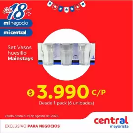 Catálogo Central Mayorista Página 3: Mainstays - set vasos huesillo €3.990,00