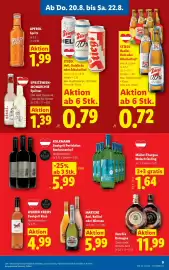 Lidl Flugblatt woche 34 Seite 11: APEROL Spritz €1,99, STIEGL Hell, Goldbräu oder Alkoholfrei €0,79