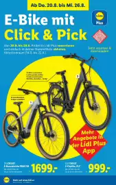 Lidl Flugblatt woche 34 Seite 22: CRIVIT E-Mountainbike PEAK 709 €1.699,00, CRIVIT E-Citybike, 27,5" €999,00