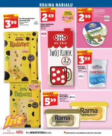 Topaz gazetka tydzień 34 Strona 14: Ser żółty w plastrach Radamer Serenada €3,99, Margaryna Rama Classic €5,99