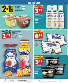Topaz gazetka tydzień 34 Strona 16: Jogurt pitny Skyr Krasnystaw pistacja €3,99, Jogurt YoPRO waniliowy €3,69