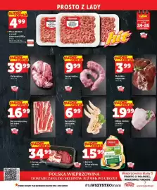 Topaz gazetka tydzień 34 Strona 7: Mięso mielone z szynki wieprzowej Olewnik €4,99, Boczek wieprzowy bez żeber €16,99