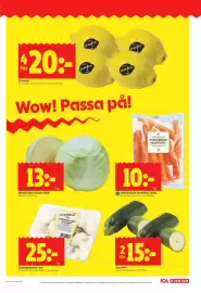 ICA Kvantum reklamblad vecka 34 Sida 7: Nyskördade morötter i påse €10,00, Champinjoner i ask €25,00