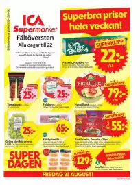 ICA Supermarket reklamblad vecka 34 Sida 1