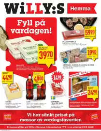 Willys Hemma reklamblad vecka 34 Sida 1: LÄSK, Medlemspris, FLÄSKYTTERFILÉ, Medlemspris