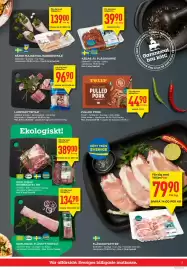 Willys reklamblad vecka 34 Sida 3: Ekologisk Fläskytterfilé €134,90, Lammgrytbitar €96,90