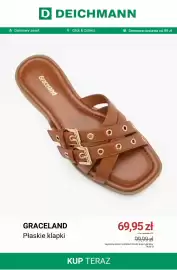 Deichmann gazetka tydzień 34 Strona 8: Płaskie klapki Graceland €69,95