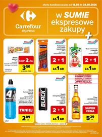 Carrefour Express gazetka tydzień 34 Strona 2: Kabanosy EXCLUSIVE TARCZYŃSKI €1,00, Napój energetyzujący BLACK €1,00