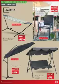 Kaufland leták týden 34 Strana 16: Houpací síť se stojanem €899,90, Stohovatelná židle hliníková €849,90