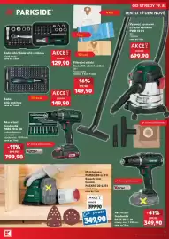Kaufland leták týden 34 Strana 5: Parkside aku vrtací šroubovák PABS 20-Li I9 €349,90