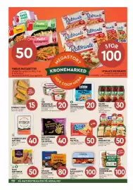 Coop Mega kundeavis uke 34 Side 2: SPRØBAKT TORSK €15,00, PRIOR KJØTTPØLSE €50,00