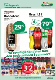 Joker kundeavis Side 1: Brus 1,5 l €79,90, Bondebrød €29,90