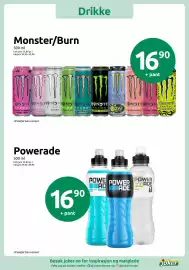 Joker kundeavis Side 2: Powerade €16,90, Monster/Burn €16,90