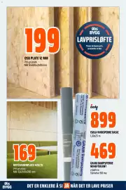 Obs Bygg kundeavis Side 15: GRAM DAMPSPERRE M/HEFTEKANT €469,00, OSB PLATE 12 MM €199,00