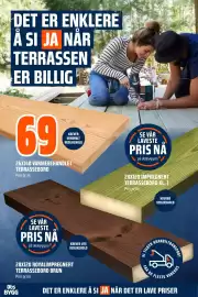 Obs Bygg kundeavis Side 16: 26X140 VARMEBEHANDLET TERRASSEBORD €69,00
