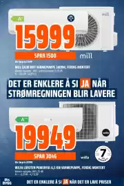 Obs Bygg kundeavis Side 20: MILL CALM WIFI VARMEPUMPE 3800W, FERDIG MONTERT €15.999,00