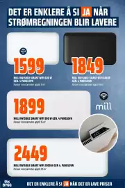 Obs Bygg kundeavis Side 23: MILL INVISIBLE SMART WIFI 2000 W GEN 4. PANELOVN €2.449,00