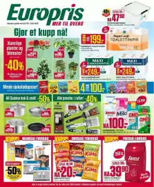 Europris kundeavis uke 34 Side 1: Kunstige planter og blomster, Alle pensler / ruller!