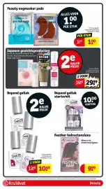 Kruidvat folder week 34 Pagina 13: Yeauty oogmasker pads €1,00, Depend gellak €10,49