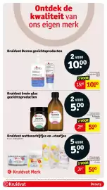 Kruidvat folder week 34 Pagina 16: Kruidvat wattenschijfjes en -staafjes €5,00, Kruidvat Derma gezichtsproducten €10,00