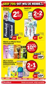 Kruidvat folder week 34 Pagina 26: Gillette en Gillette Venus scheerapparaat €10,00, Fixodent kleefpasta €8,24