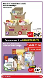 Kruidvat folder week 34 Pagina 33: Kruidvat volumedoes luiers en luierbroekjes €34,99, Kruidvat luierbroekjes €33,00