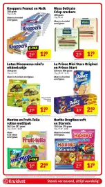 Kruidvat folder week 34 Pagina 50: Lotus Dinosaurus mini's €1,99, Haribo Dragibus soft en Starmix €1,29