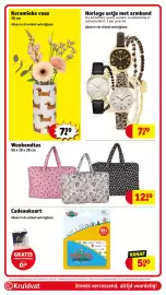 Kruidvat folder week 34 Pagina 54: Horloge setje met armband €7,99, Weekendtas €12,99
