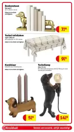 Kruidvat folder week 34 Pagina 55: Teckel tafellaken €9,99, Boekensteun €7,99