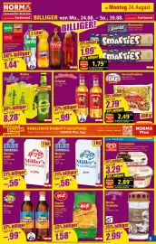 Norma Prospekt woche 35 Seite 9: Spezi Orange €0,99, Coca-Cola Cola €1,44