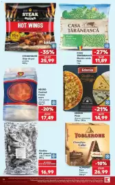 Catalog Kaufland săptămâna 34 Pagină 36: Steakhouse hot wings €25,99, Casa Țărănească mazăre verde fină €11,89