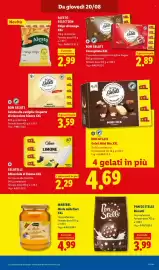 Volantino Lidl settimana 34 Pagina 13: BON GELATI Cono gelato XXL €2,89, GELATELLI Ghiacciolo al limone XXL €2,29